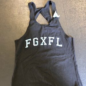 Flag Nor Fail Grey tank top with cute open back